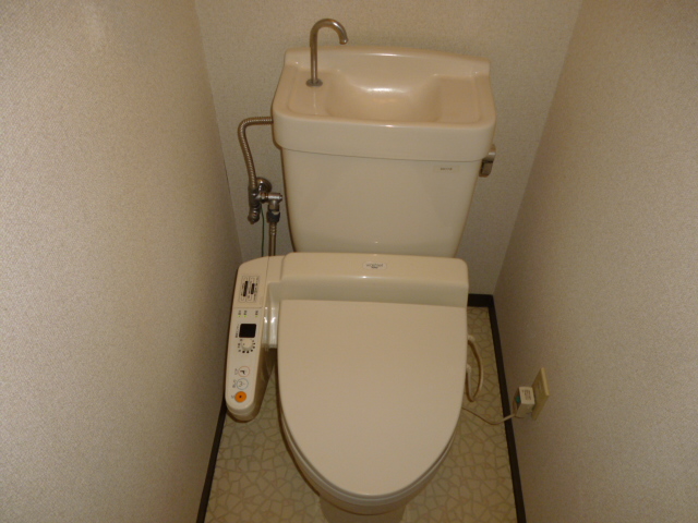 Toilet. With warm water washing toilet seat WC