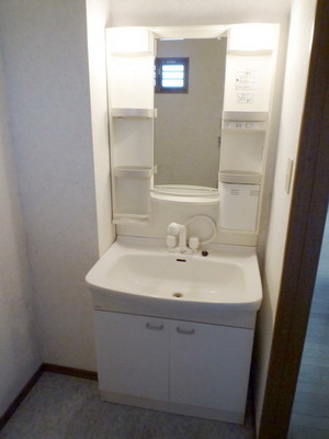 Washroom. Convenient shampoo dresser also busy morning also clean