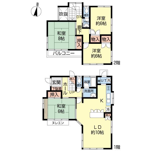 Floor plan. 23.8 million yen, 4LDK, Land area 130.29 sq m , Building area 105.99 sq m