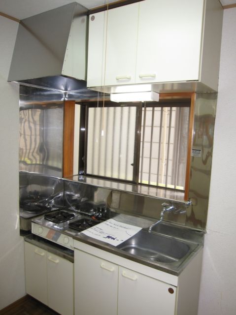 Kitchen. Bright kitchen with a window