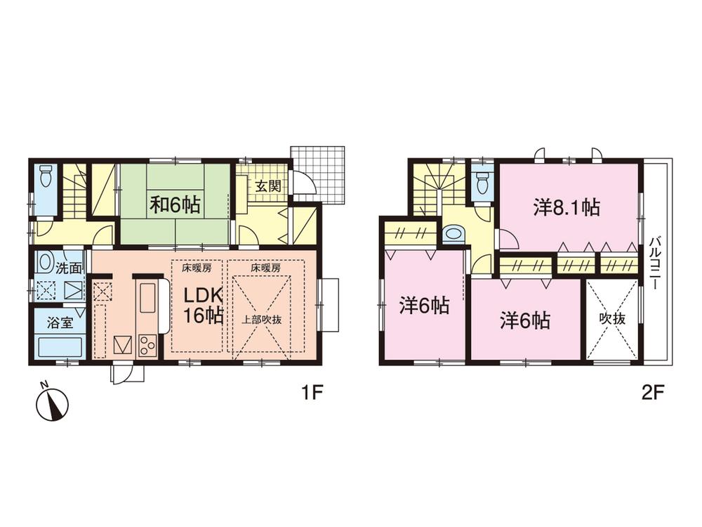 Floor plan. (3 Building), Price 31,800,000 yen, 4LDK, Land area 124.83 sq m , Building area 100.19 sq m