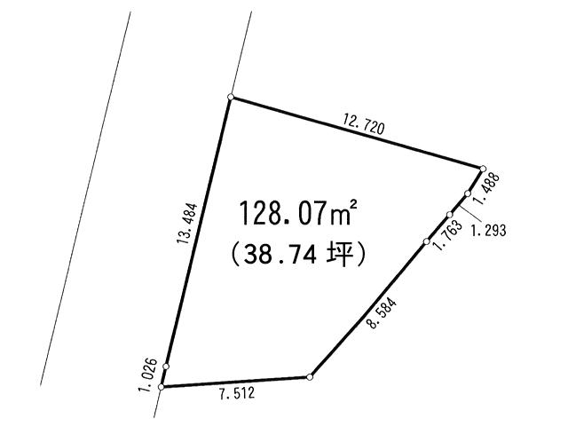 Compartment figure. Land price 15.5 million yen, Land area 128.07 sq m