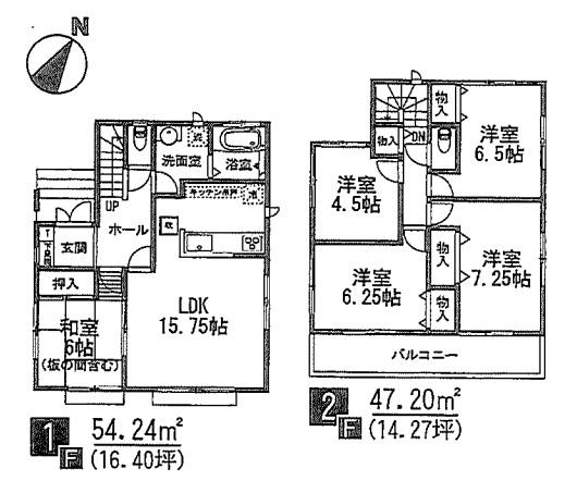 Floor plan. (G Building), Price 32,800,000 yen, 5LDK, Land area 126.02 sq m , Building area 101.44 sq m