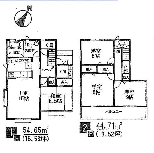 Floor plan. (M Building), Price 29,800,000 yen, 4LDK, Land area 120.04 sq m , Building area 99.36 sq m