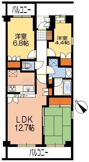Floor plan. 3LDK, Price 17.8 million yen, Occupied area 67.23 sq m , Balcony area 10.06 sq m floor plan