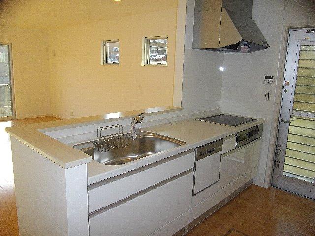 Same specifications photo (kitchen). Chic and stylish kitchen (Example of construction)