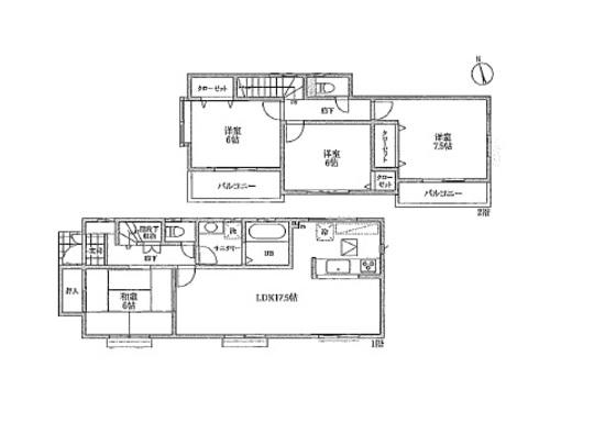 Floor plan. 34,800,000 yen, 4LDK, Land area 132.81 sq m , Building area 99.36 sq m floor plan