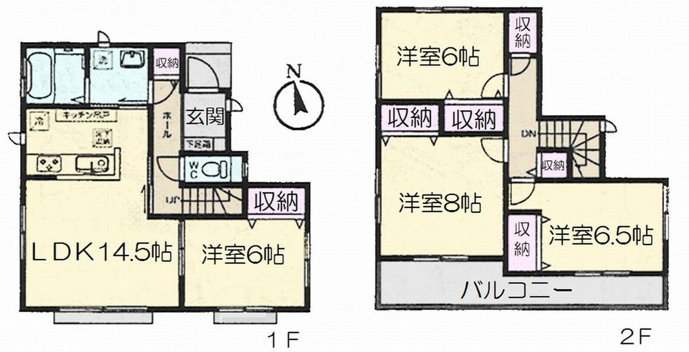 Floor plan. (B Building), Price 23.8 million yen, 4LDK, Land area 120.08 sq m , Building area 99.36 sq m