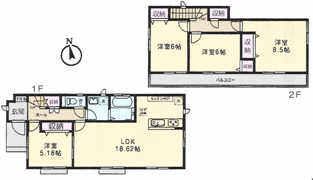 Floor plan. (C Building), Price 26,800,000 yen, 4LDK, Land area 123.3 sq m , Building area 101.64 sq m