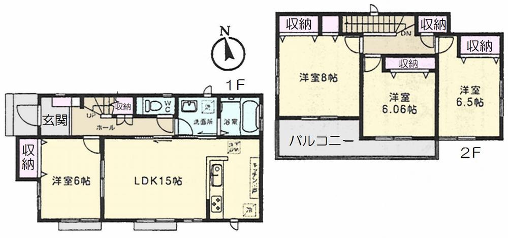Floor plan. (E Building), Price 25,800,000 yen, 4LDK, Land area 120.04 sq m , Building area 100.6 sq m