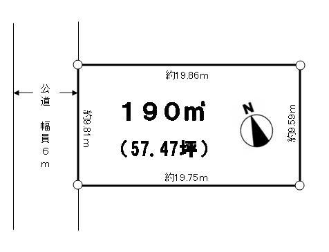 Compartment figure. Land price 29,800,000 yen, Land area 190 sq m