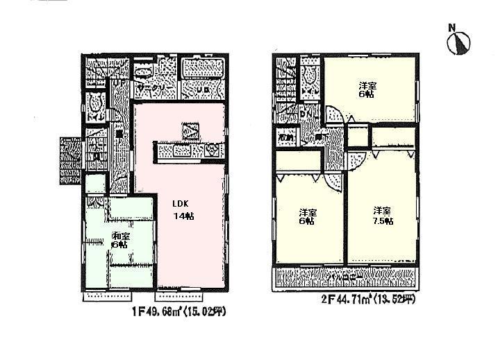 Floor plan. 25,800,000 yen, 4LDK, Land area 105.38 sq m , There is a room in the building area 94.39 sq m all room 6 quires more.