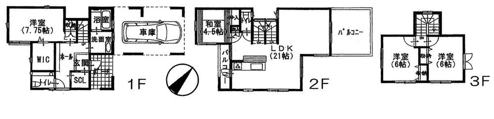 Floor plan. 42,800,000 yen, 4LDK, Land area 118.32 sq m , Building area 134.74 sq m