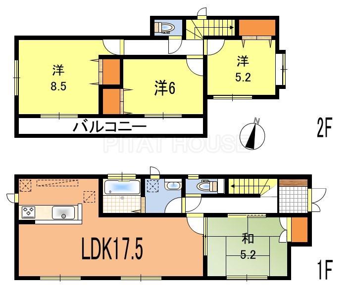 Floor plan. (C Building floor plan), Price 31,800,000 yen, 4LDK, Land area 127.77 sq m , Building area 98.33 sq m