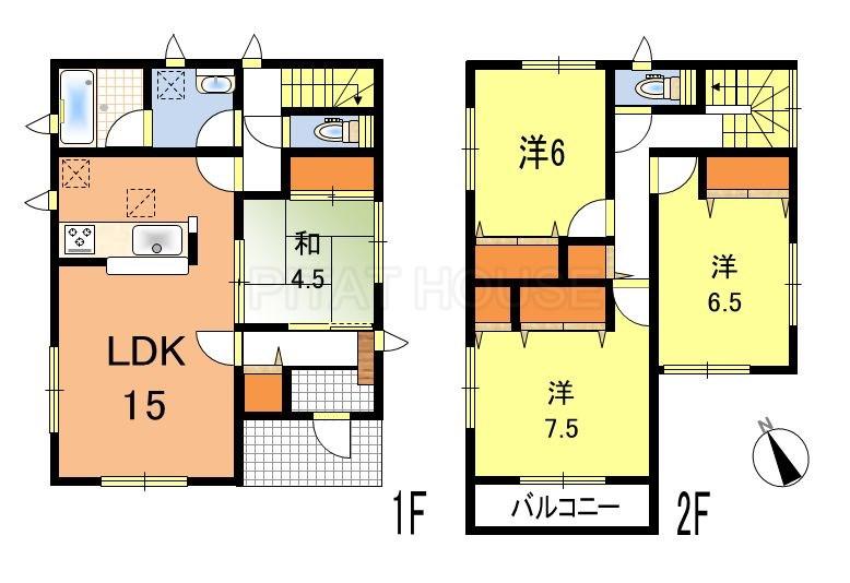 Floor plan. 41,800,000 yen, 4LDK, Land area 118.57 sq m , Building area 97.2 sq m floor plan