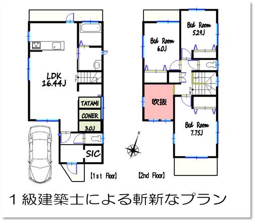Floor plan. 23.8 million yen, 4LDK, Land area 106.57 sq m , Building area 94.08 sq m