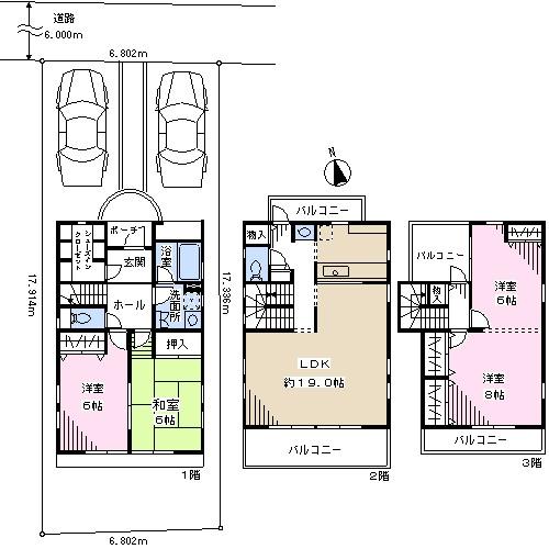 Floor plan. 35,900,000 yen, 4LDK, Land area 120.59 sq m , Building area 119.64 sq m