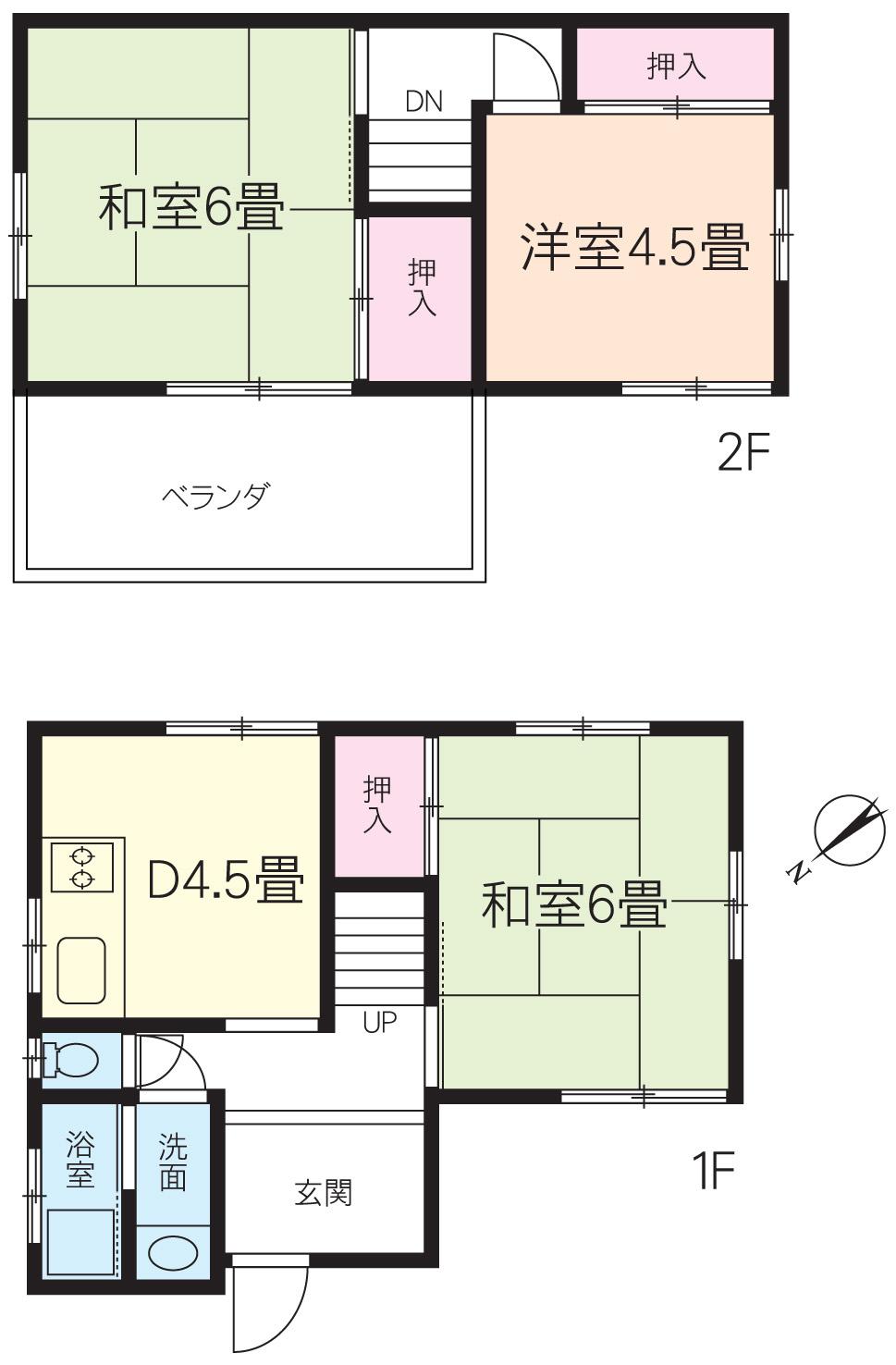 Floor plan. 6.3 million yen, 3K, Land area 61.39 sq m , Building area 51.83 sq m