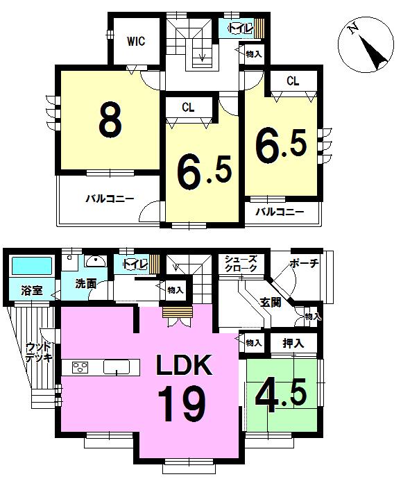 Floor plan. (1 Building), Price 42 million yen, 4LDK, Land area 247.73 sq m , Building area 112.2 sq m