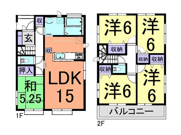 Floor plan. (I Building), Price 31,800,000 yen, 5LDK, Land area 126.02 sq m , Building area 104.75 sq m