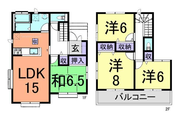 Floor plan. (M Building), Price 29,800,000 yen, 4LDK, Land area 120.04 sq m , Building area 99.36 sq m