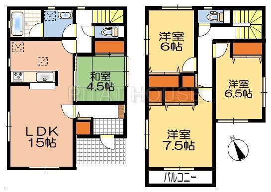 Floor plan. 41,800,000 yen, 4LDK, Land area 118.57 sq m , Building area 97.2 sq m floor plan