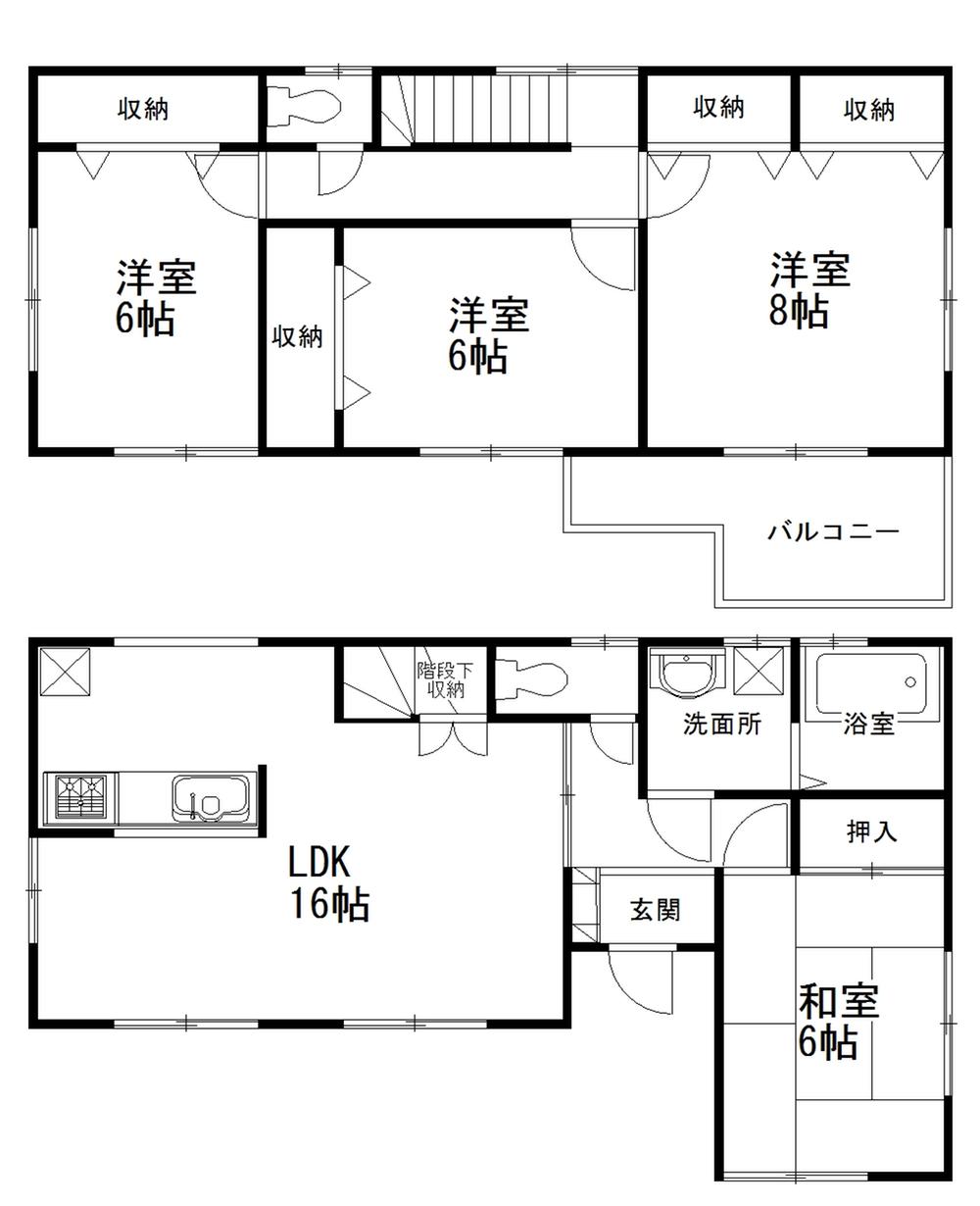 Floor plan. (4 Building), Price 31,900,000 yen, 4LDK, Land area 112.63 sq m , Building area 102.67 sq m