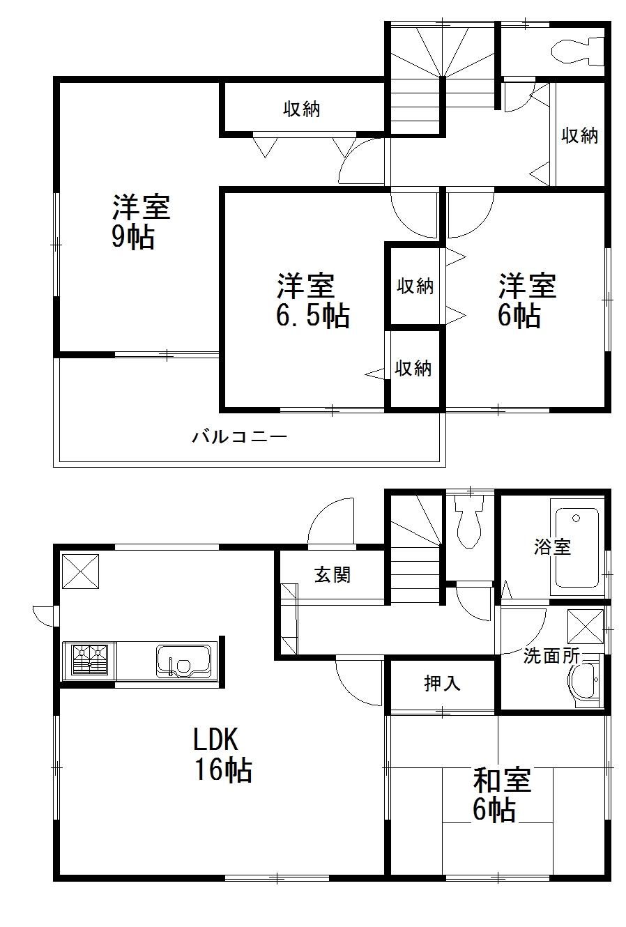 Floor plan. (1 Building), Price 33,900,000 yen, 4LDK, Land area 111.69 sq m , Building area 103.5 sq m