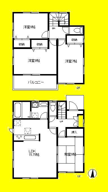 Floor plan. 21,800,000 yen, 4LDK, Land area 129.65 sq m , Building area 99.78 sq m