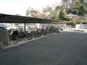 Other common areas. Bicycle parking is also happy with the roof