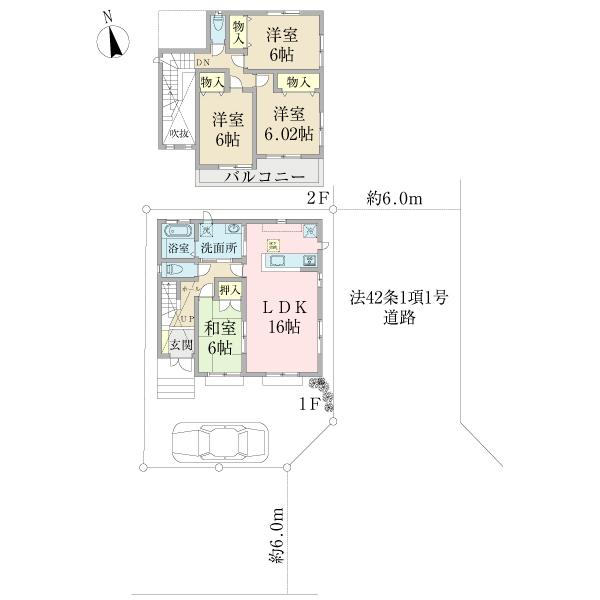 Floor plan. 29,800,000 yen, 4LDK, Land area 108.29 sq m , Building area 98.95 sq m