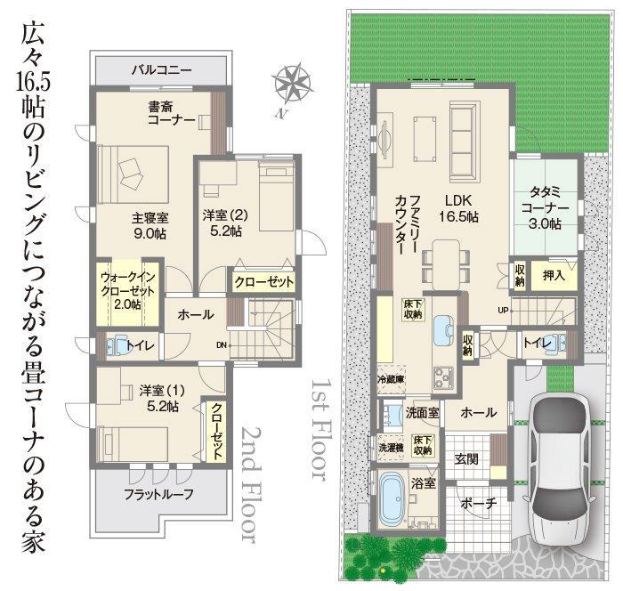 Floor plan. Uerushia 414m to Matsudo Wonsan shop