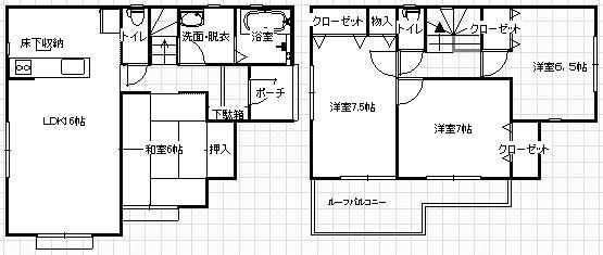 Floor plan. (1 Building), Price 27,900,000 yen, 4LDK, Land area 171.13 sq m , Building area 99.36 sq m