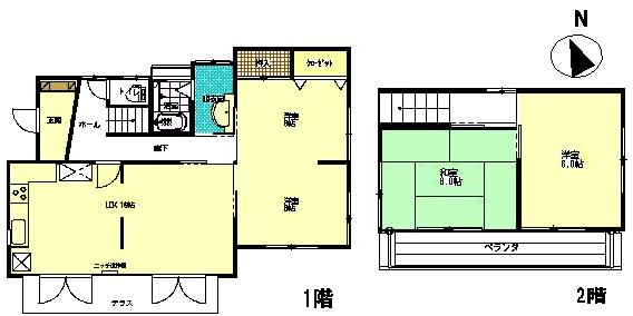 Floor plan. 36,700,000 yen, 4LDK, Land area 200.46 sq m , The building area is 89.03 sq m 1 floor (2001 already MILF renovation) spent all water around exchange. Terrace, which is out in the spacious garden!