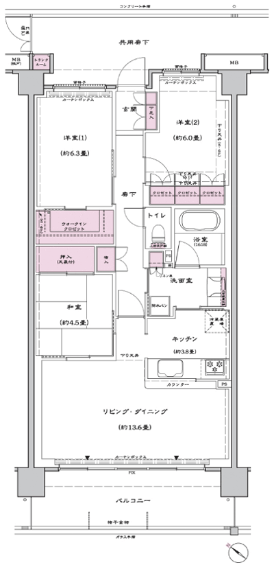 Floor: 3LDK + WIC, the occupied area: 80.96 sq m, Price: 29,780,000 yen, now on sale