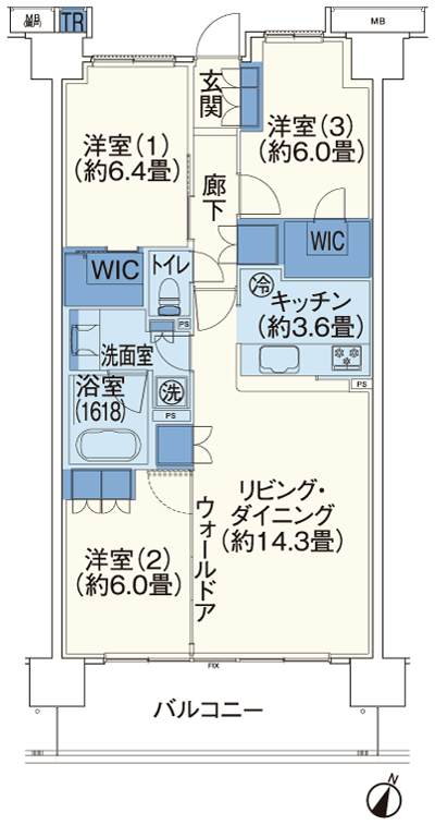 Floor: 3LDK + 2WIC, occupied area: 80.93 sq m, Price: 27,550,000 yen, now on sale