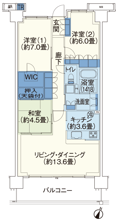 Floor: 3LDK + WIC, the occupied area: 80.93 sq m, Price: 26,290,000 yen, now on sale