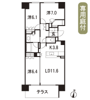 Floor: 3LDK + WIC, the occupied area: 76.99 sq m, Price: 23,570,000 yen, now on sale