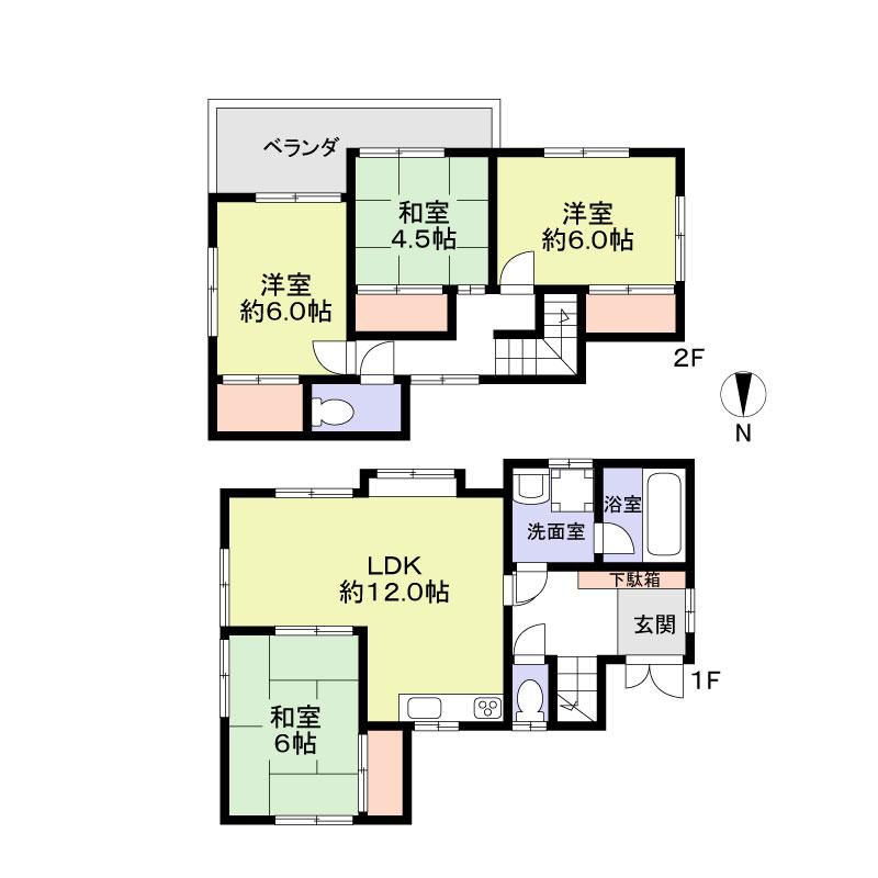 Floor plan. 17.8 million yen, 4LDK, Land area 105 sq m , Building area 103.71 sq m
