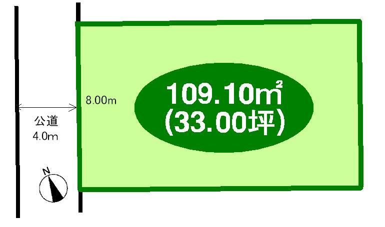 Compartment figure. Land price 12.9 million yen, Land area 109.1 sq m