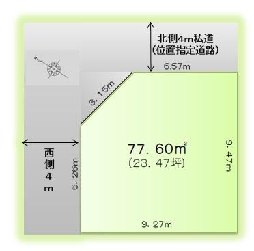 Compartment figure. 27.5 million yen, 3LDK, Land area 78.05 sq m , Building area 95.24 sq m