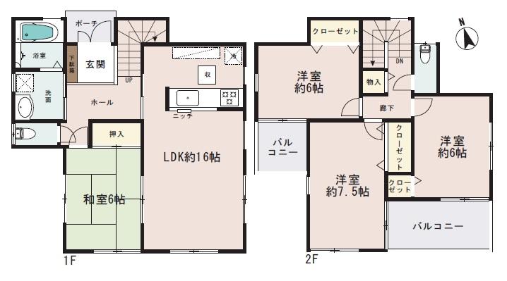 Floor plan. (3 Building), Price 26,800,000 yen, 4LDK, Land area 110.96 sq m , Building area 98.82 sq m
