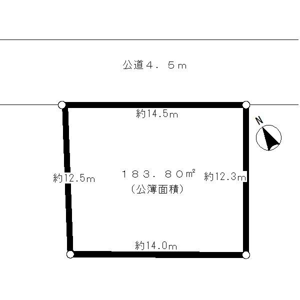 Compartment figure. Land price 25,800,000 yen, Land area 183.8 sq m