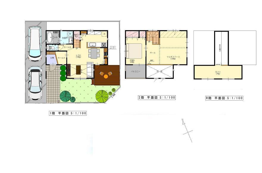 Building plan example (floor plan). Building plan example Building price 17.5 million yen, Building area 81.14 sq m