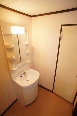 Washroom. Convenient vanity equipped to go out