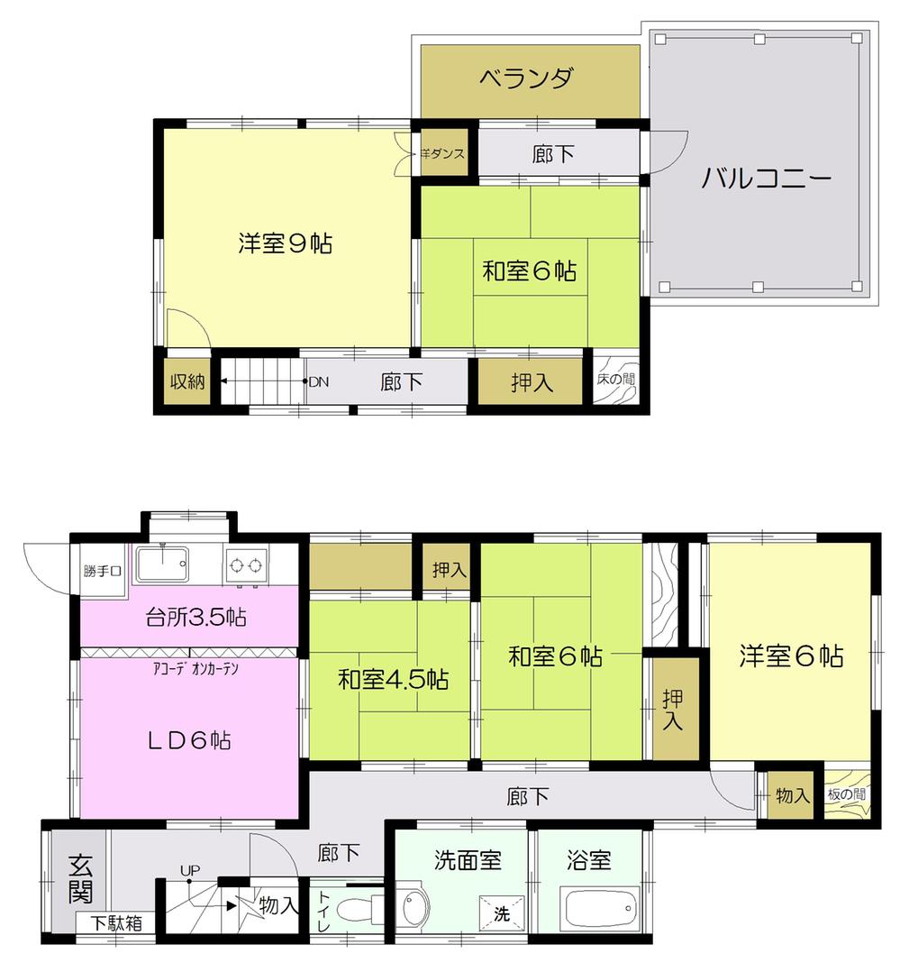 Floor plan. 13.5 million yen, 5LDK, Land area 157.42 sq m , Building area 110.32 sq m