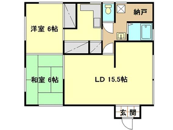 Floor plan. 10.8 million yen, 2LDK, Land area 264 sq m , Building area 71.02 sq m Floor