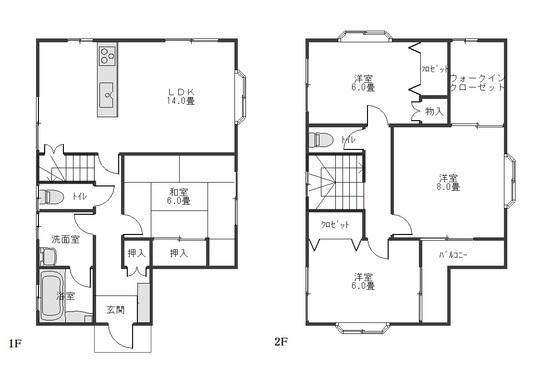 Floor plan. 6,980,000 yen, 4LDK, Land area 100.56 sq m , Building area 103.5 sq m