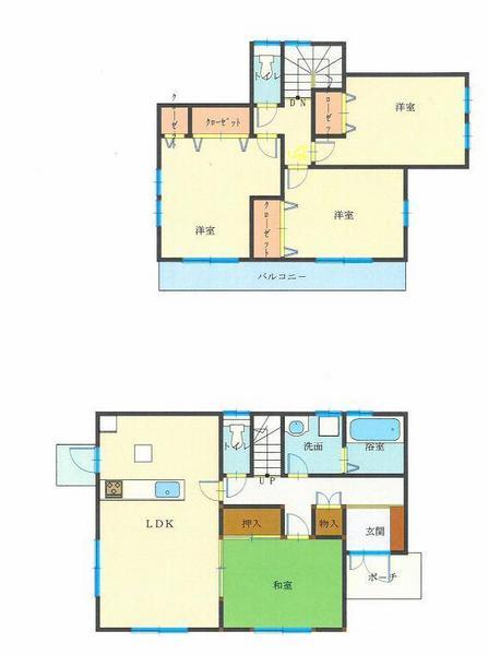 Floor plan. 18,800,000 yen, 4LDK, Land area 462 sq m , Building area 98.53 sq m