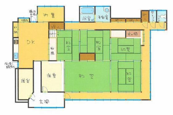 Floor plan. 22,800,000 yen, 9DK+S, Land area 1272.33 sq m , Building area 248.78 sq m